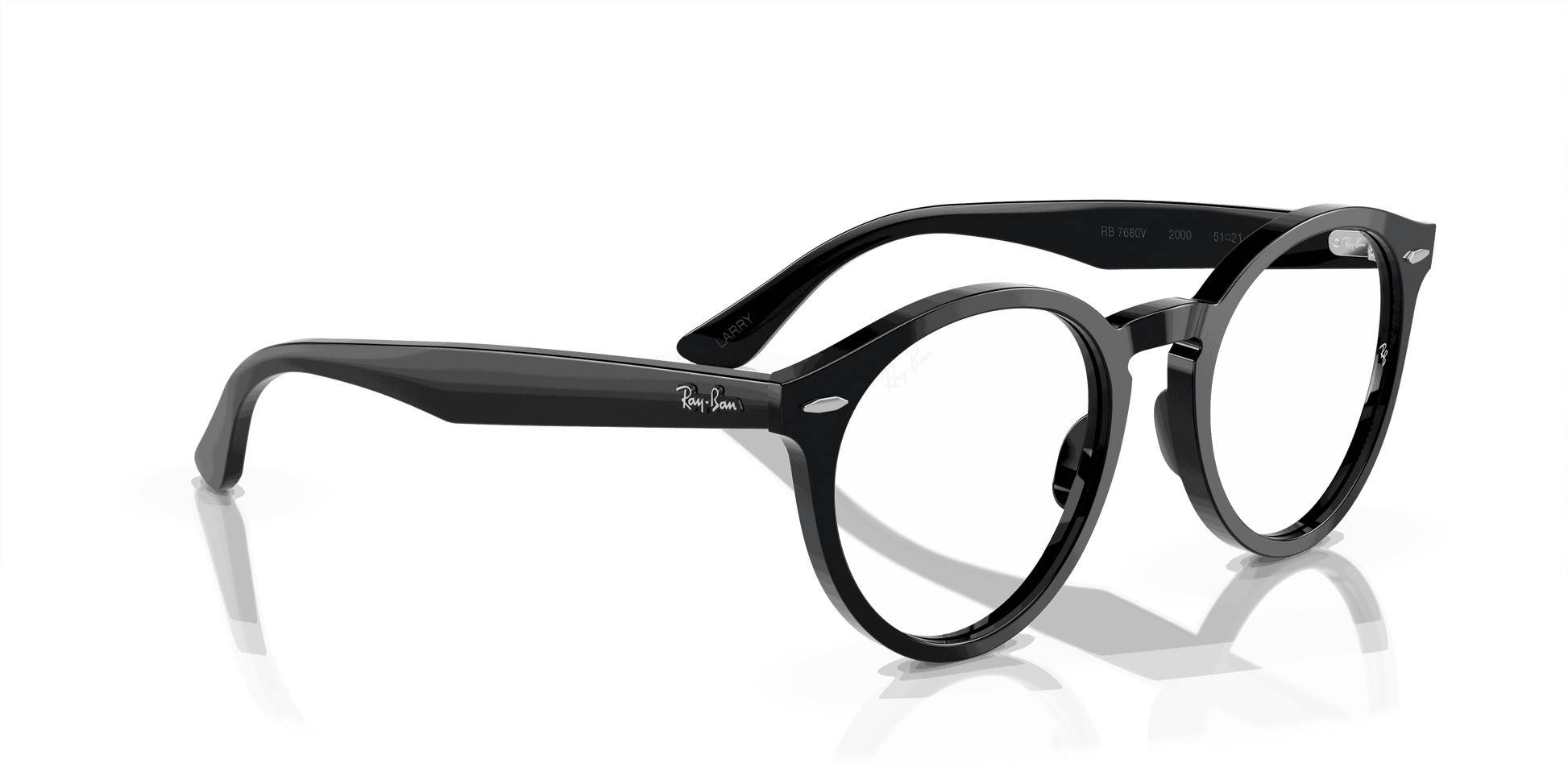 [Clear Lenses, Polished Black Frame]