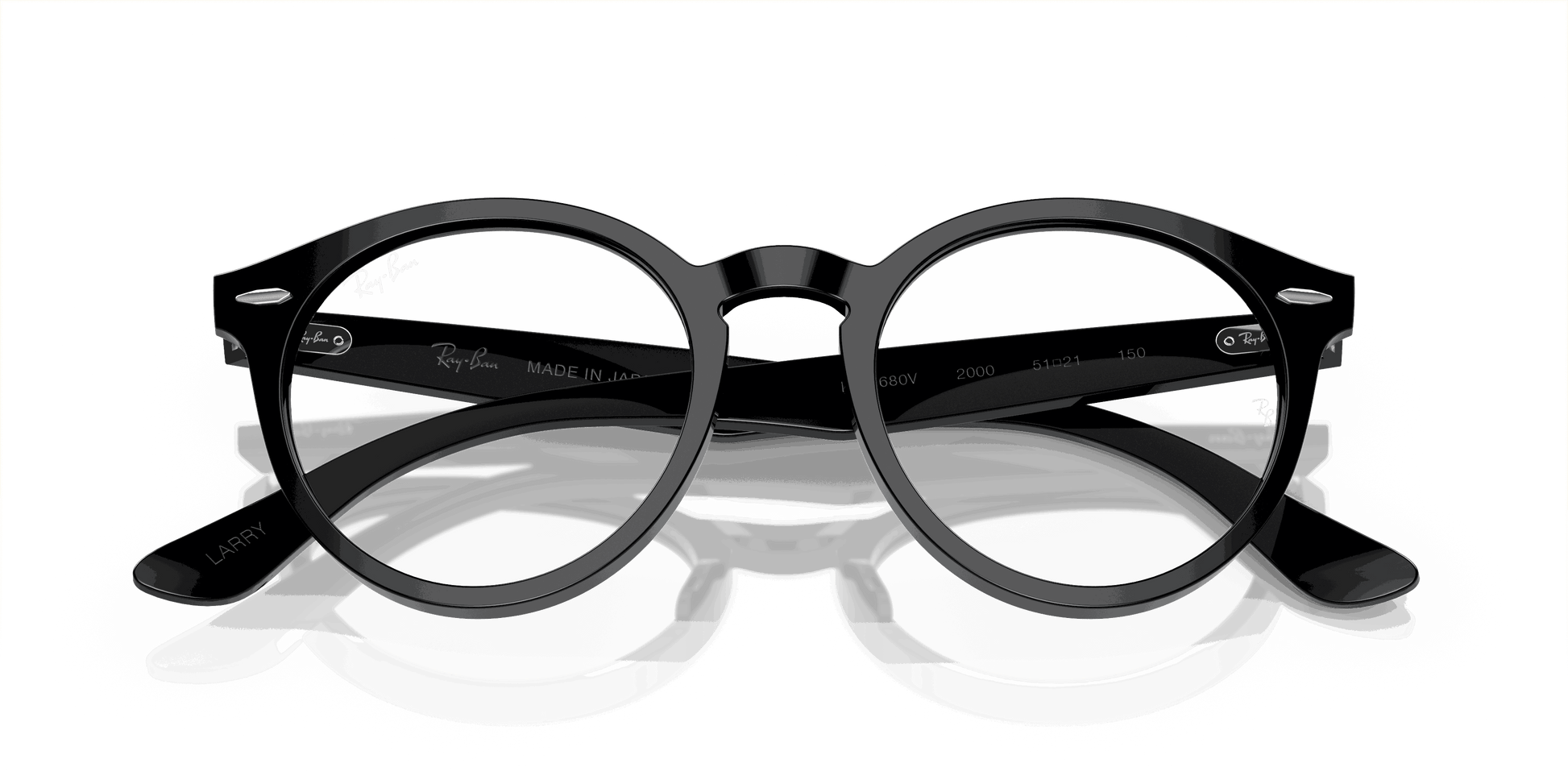 [Clear Lenses, Polished Black Frame]