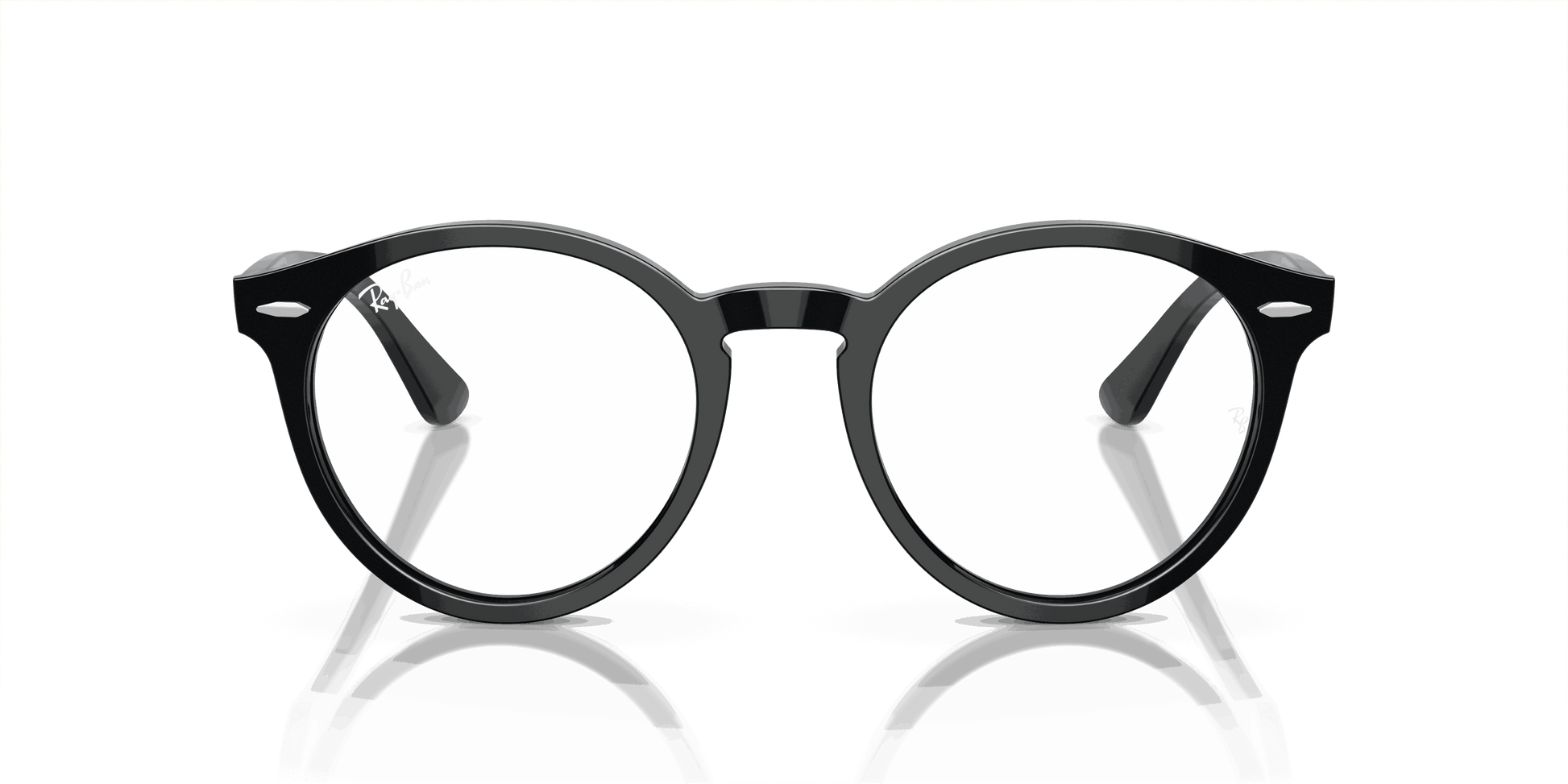 [Clear Lenses, Polished Black Frame]