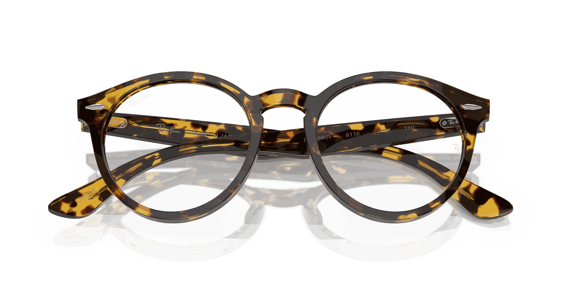 [Clear Lenses, Polished Yellow Havana Frame]