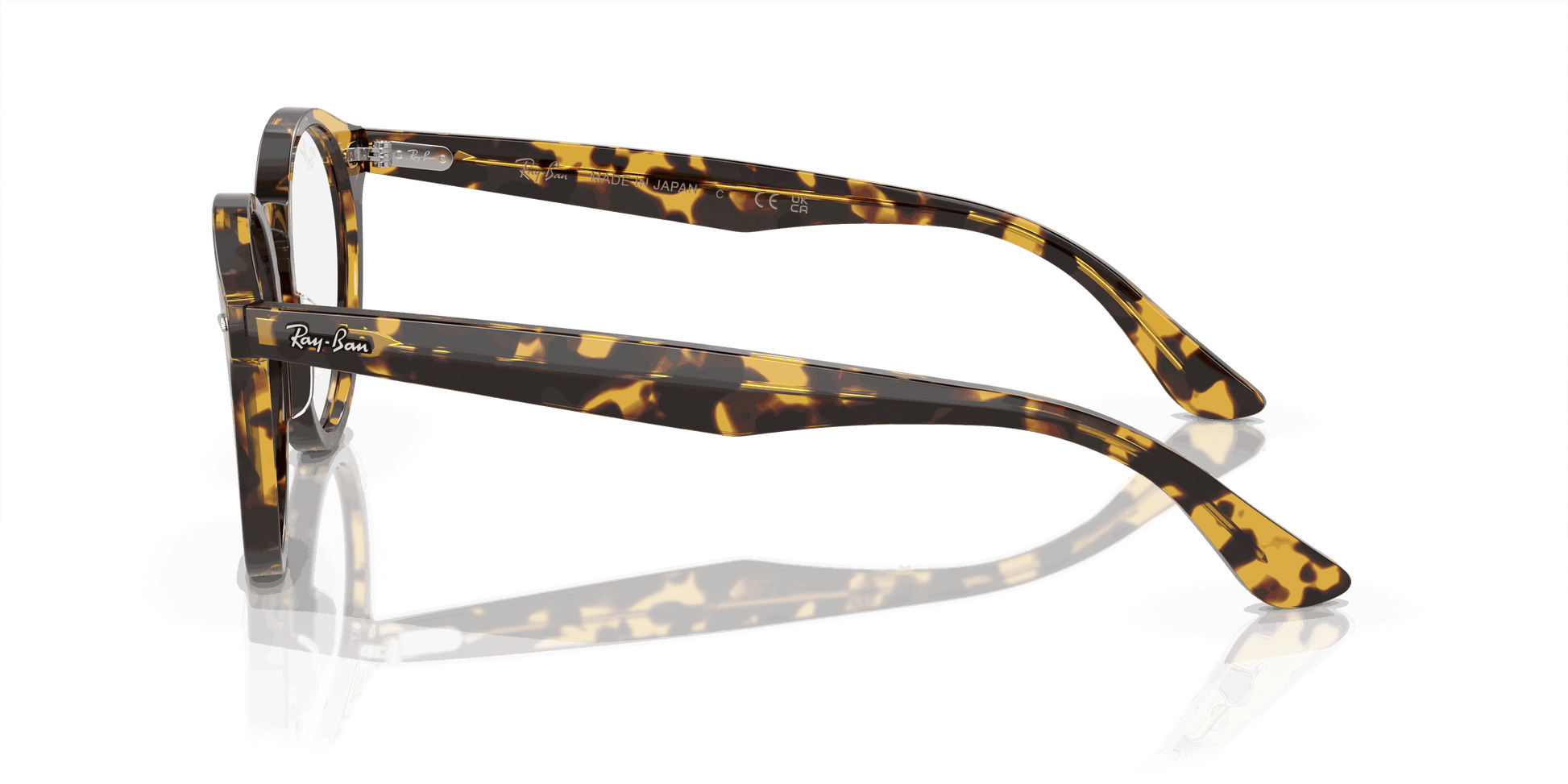 [Clear Lenses, Polished Yellow Havana Frame]
