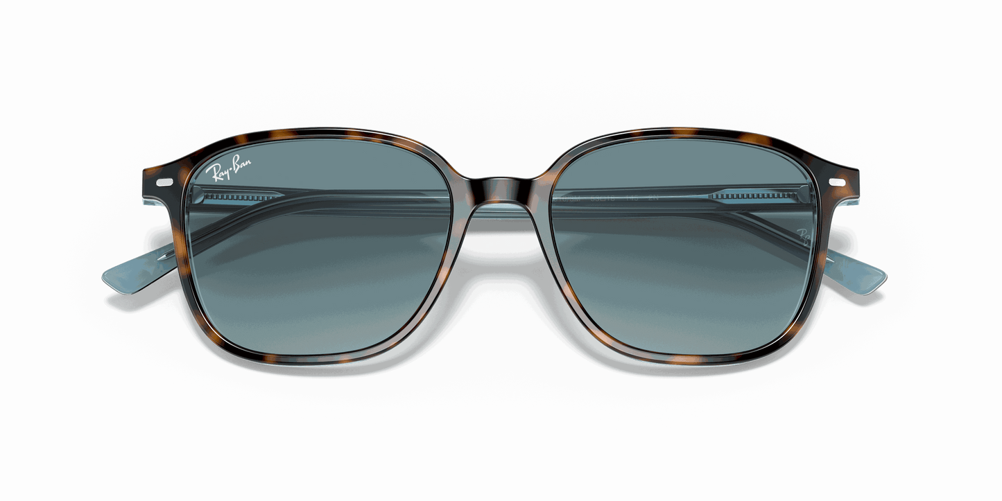 [Blue Lenses, Polished Havana On Light Blue Frame]