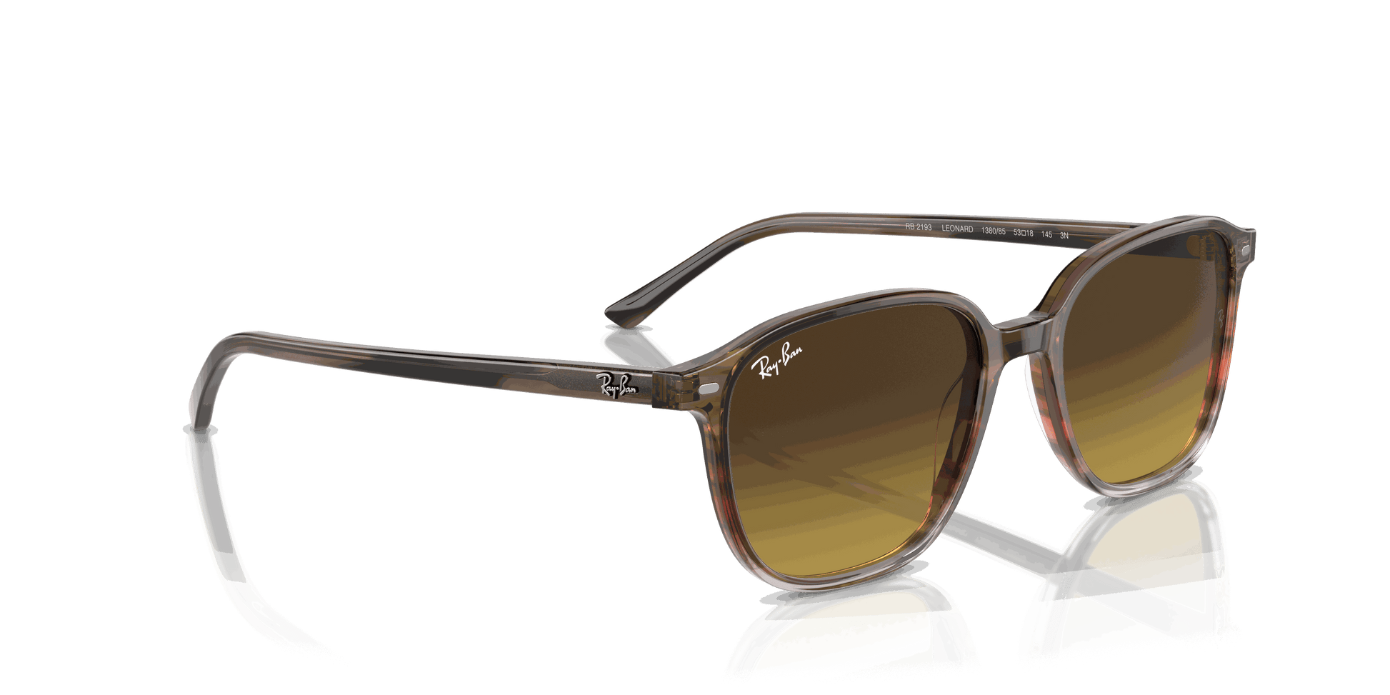 [Brown Lenses, Polished Striped Brown & Red Frame]