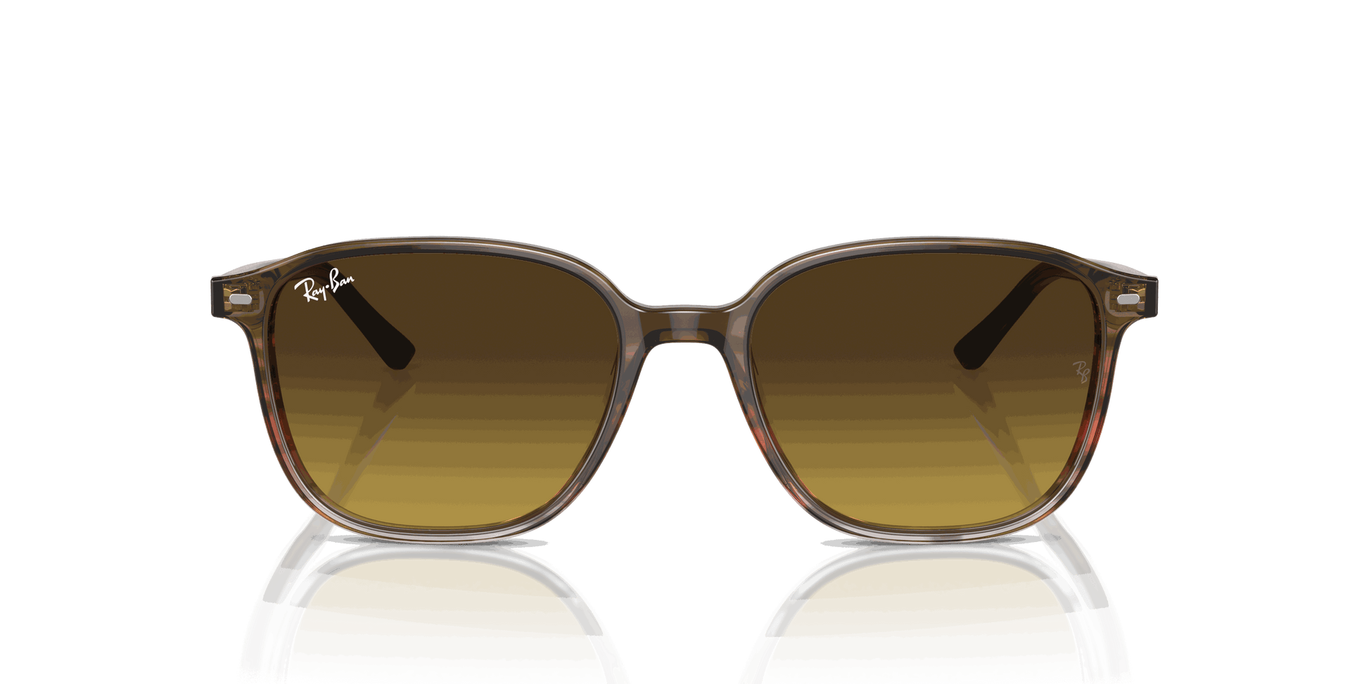 [Brown Lenses, Polished Striped Brown & Red Frame]