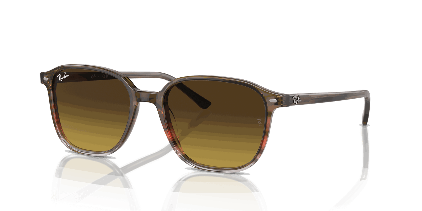 [Brown Lenses, Polished Striped Brown & Red Frame]