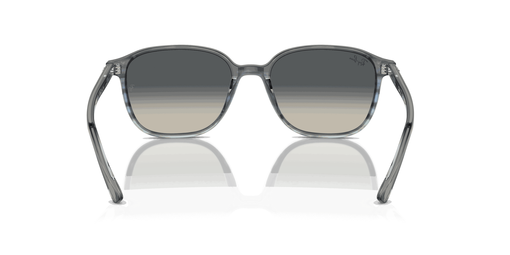 [Grey Lenses, Polished Striped Grey & Blue Frame]
