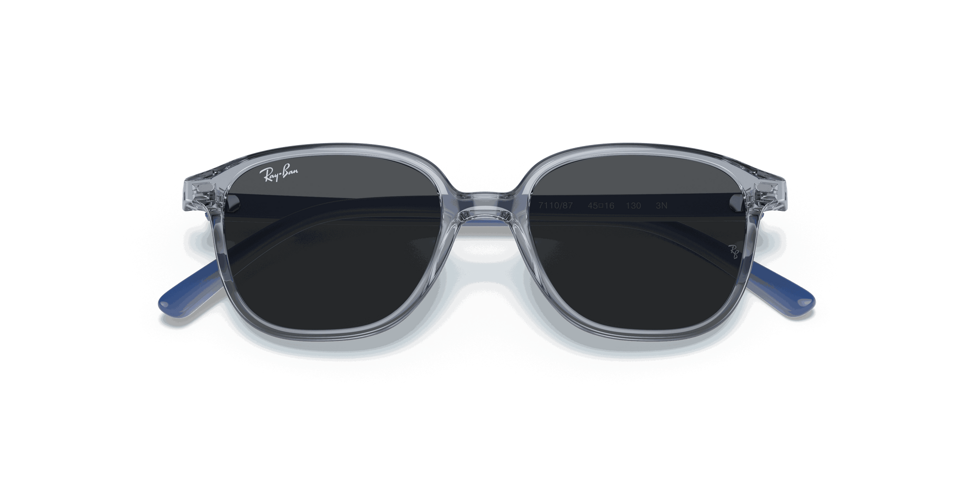 [Dark Grey Lenses, Polished Transparent Blue Frame]