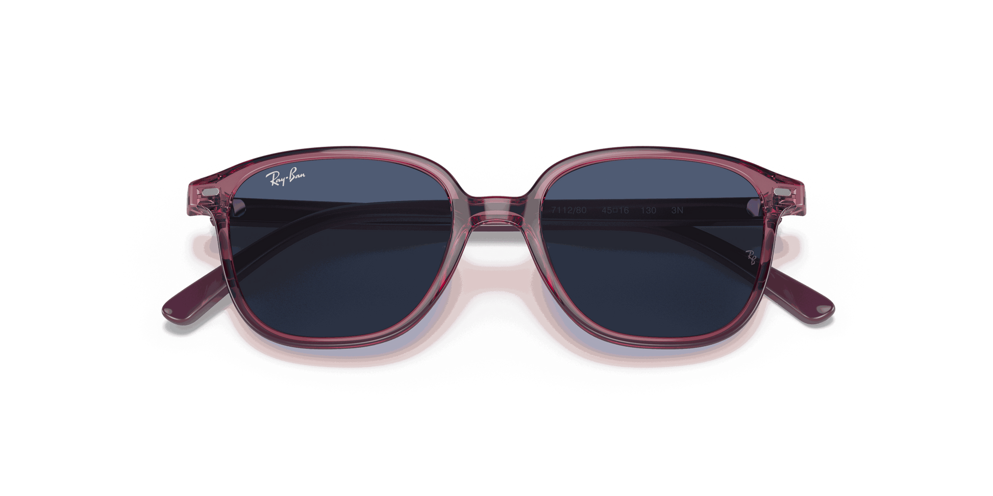 [Dark Blue Lenses, Polished Transparent Pink Frame]