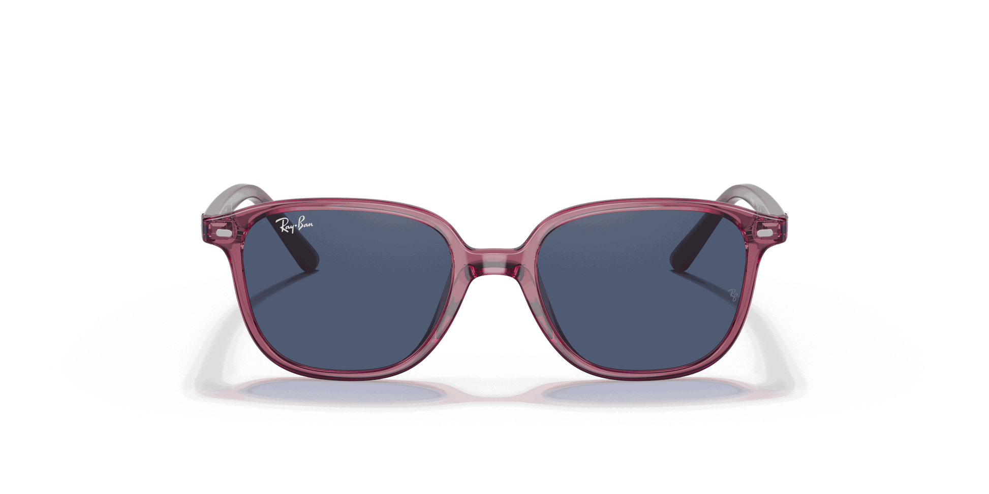 [Dark Blue Lenses, Polished Transparent Pink Frame]