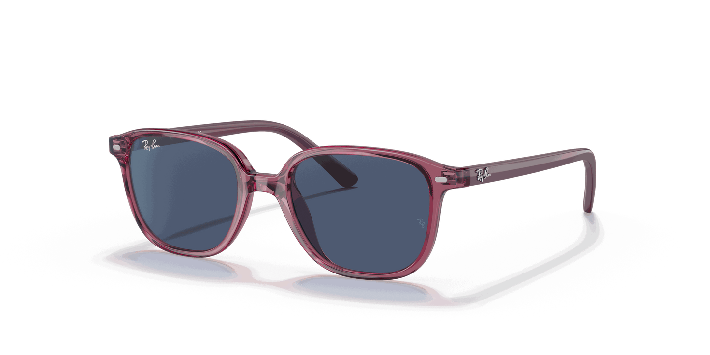 [Dark Blue Lenses, Polished Transparent Pink Frame]