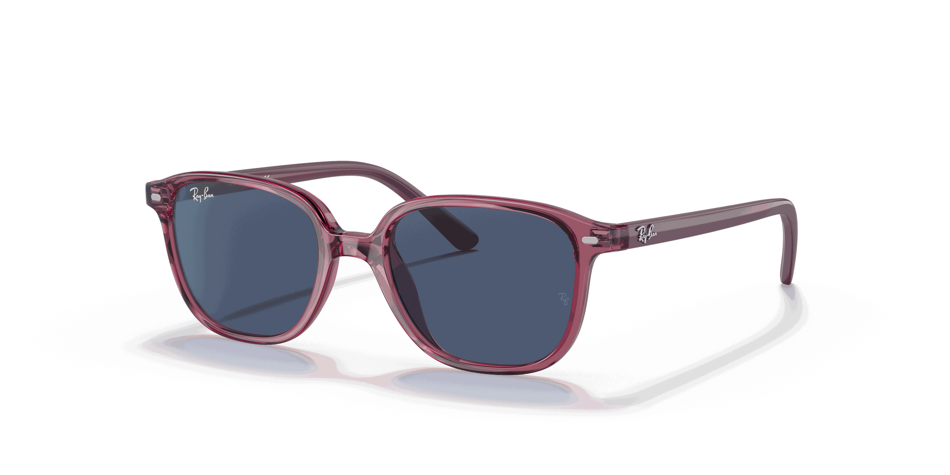 [Dark Blue Lenses, Polished Transparent Pink Frame]
