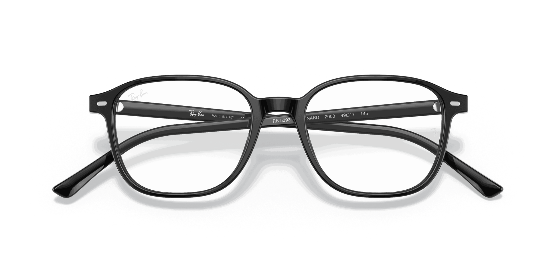 [Clear Lenses, Polished Black Frame]