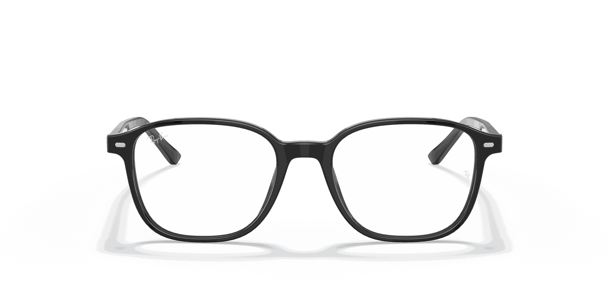 [Clear Lenses, Polished Black Frame]