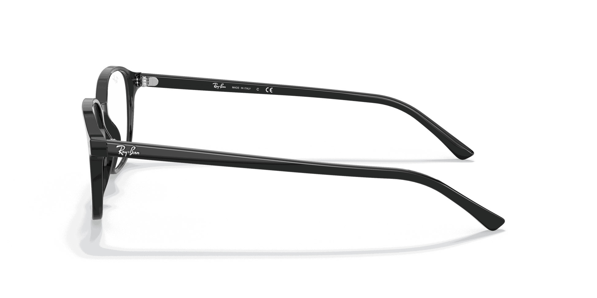 [Clear Lenses, Polished Black Frame]