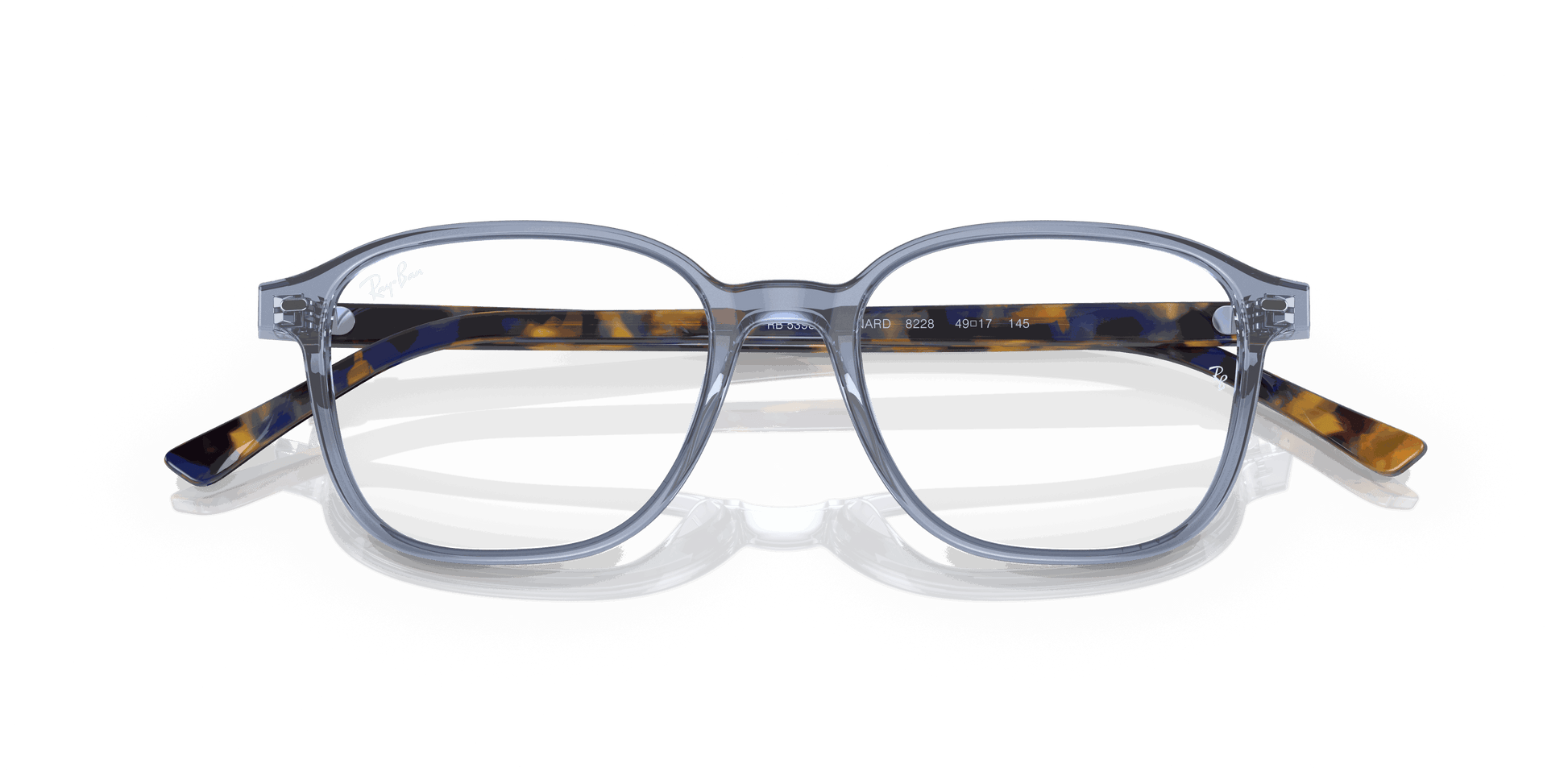[Clear Lenses, Polished Transparent Blue Frame]