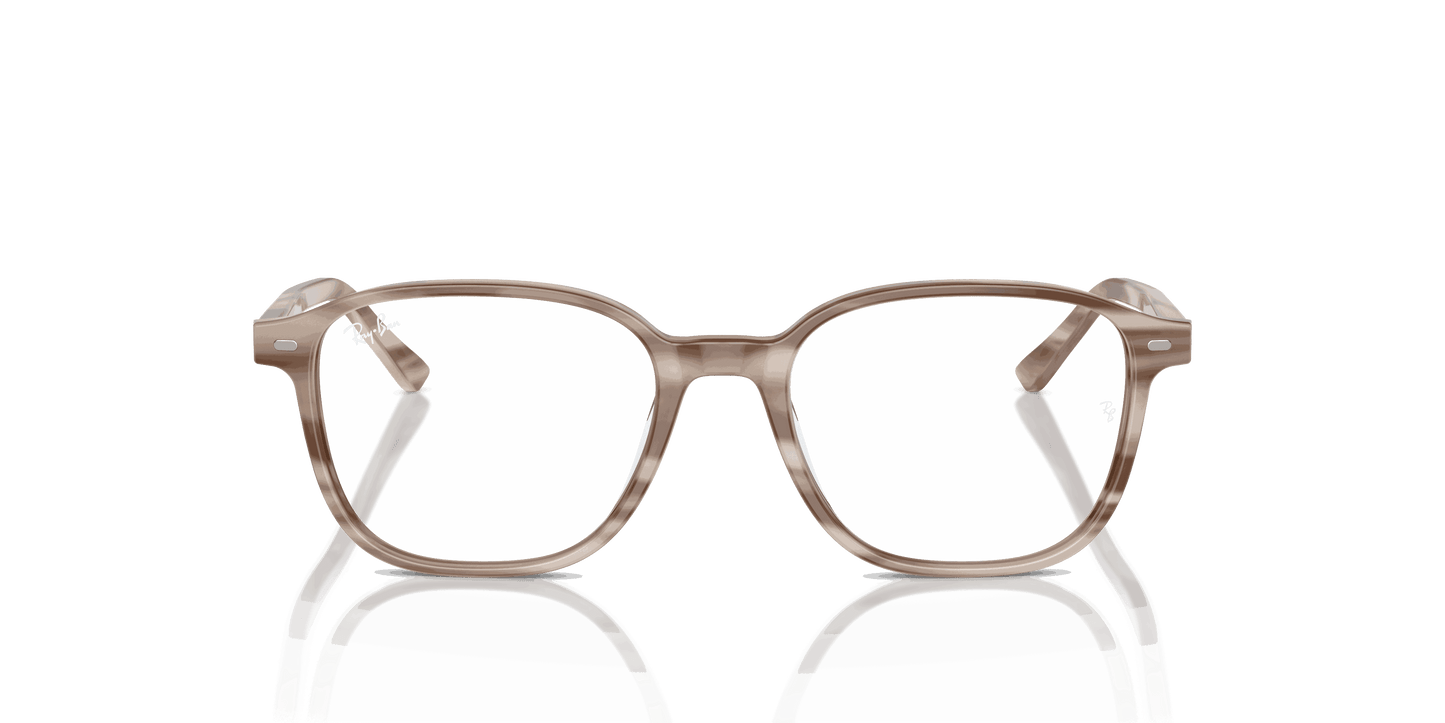 [Clear Lenses, Polished Striped Beige Frame]