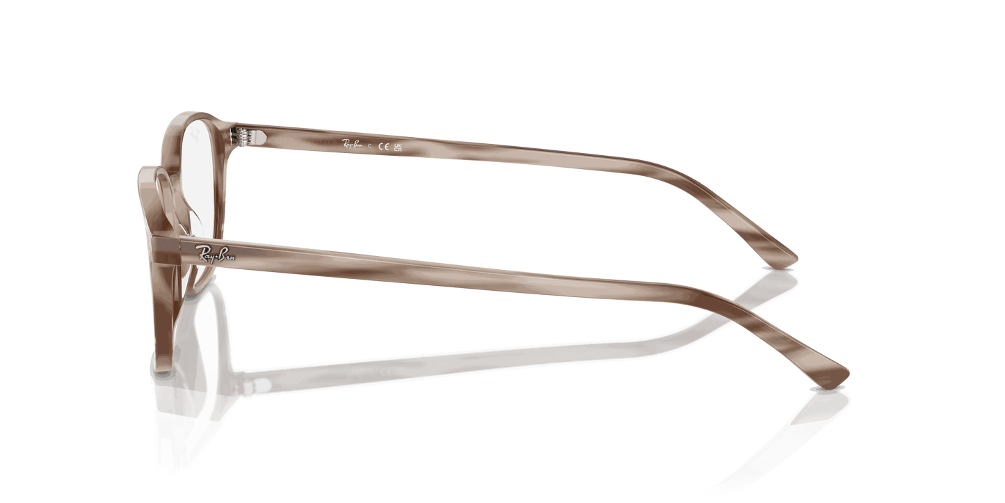 [Clear Lenses, Polished Striped Beige Frame]