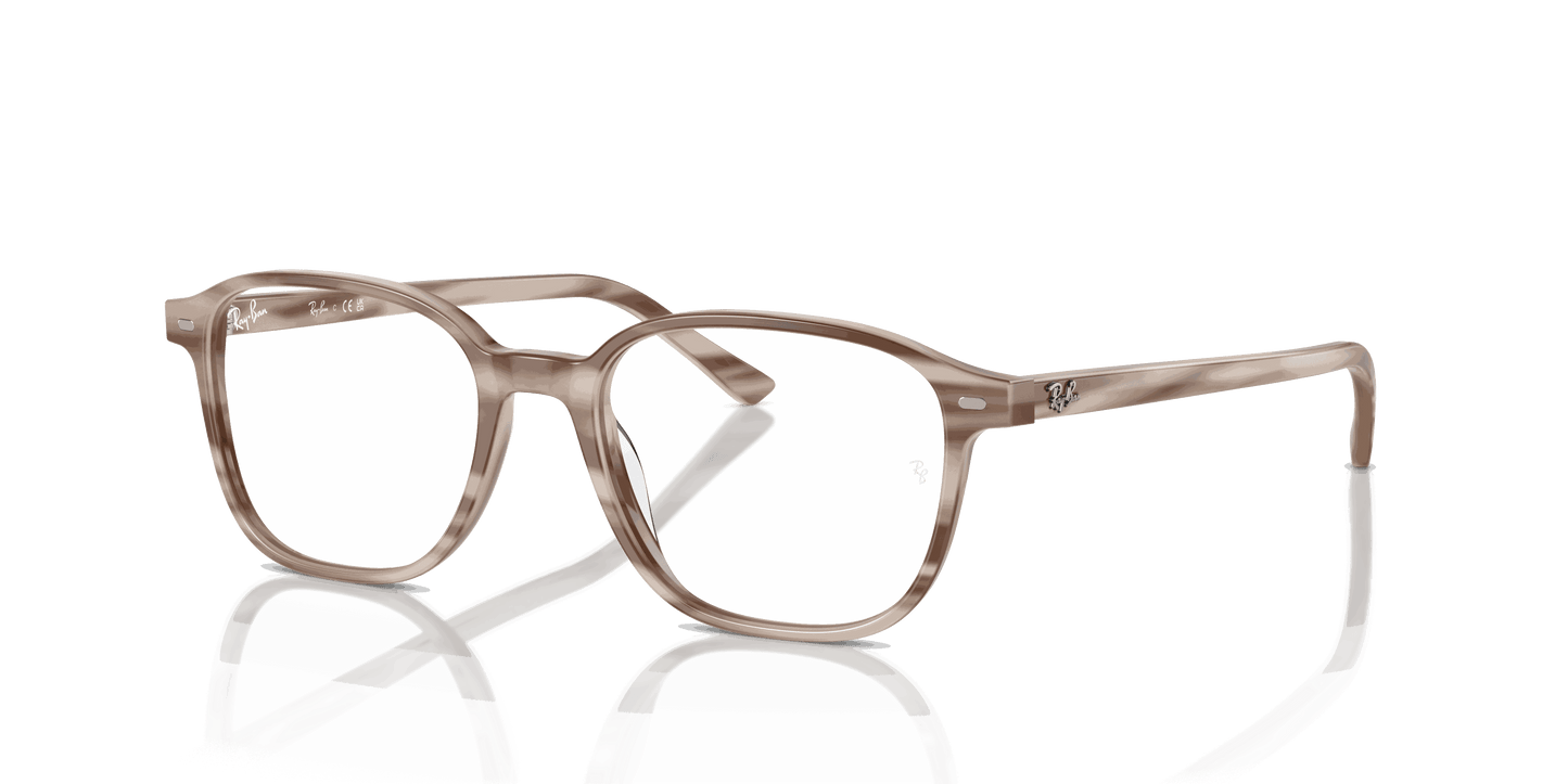 [Clear Lenses, Polished Striped Beige Frame]