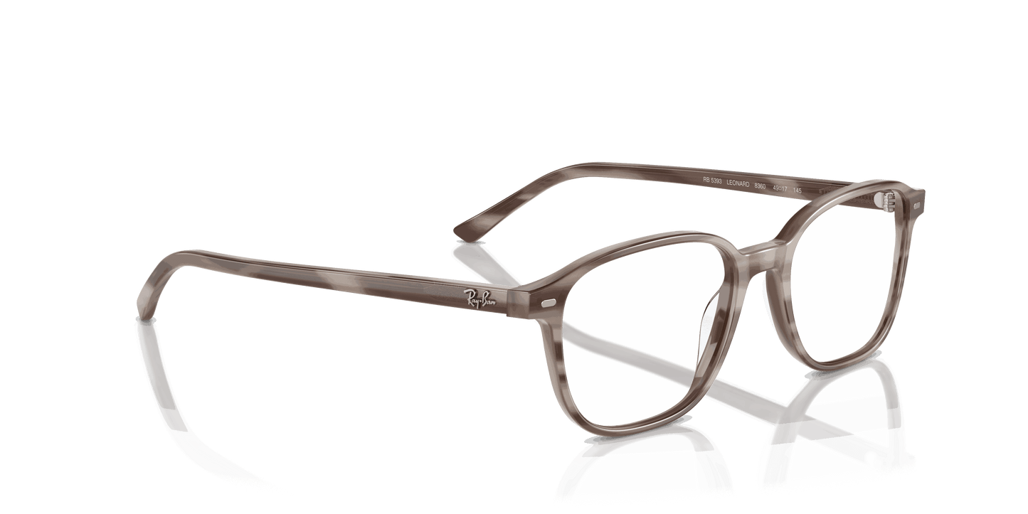 [Clear Lenses, Polished Striped Grey Frame]