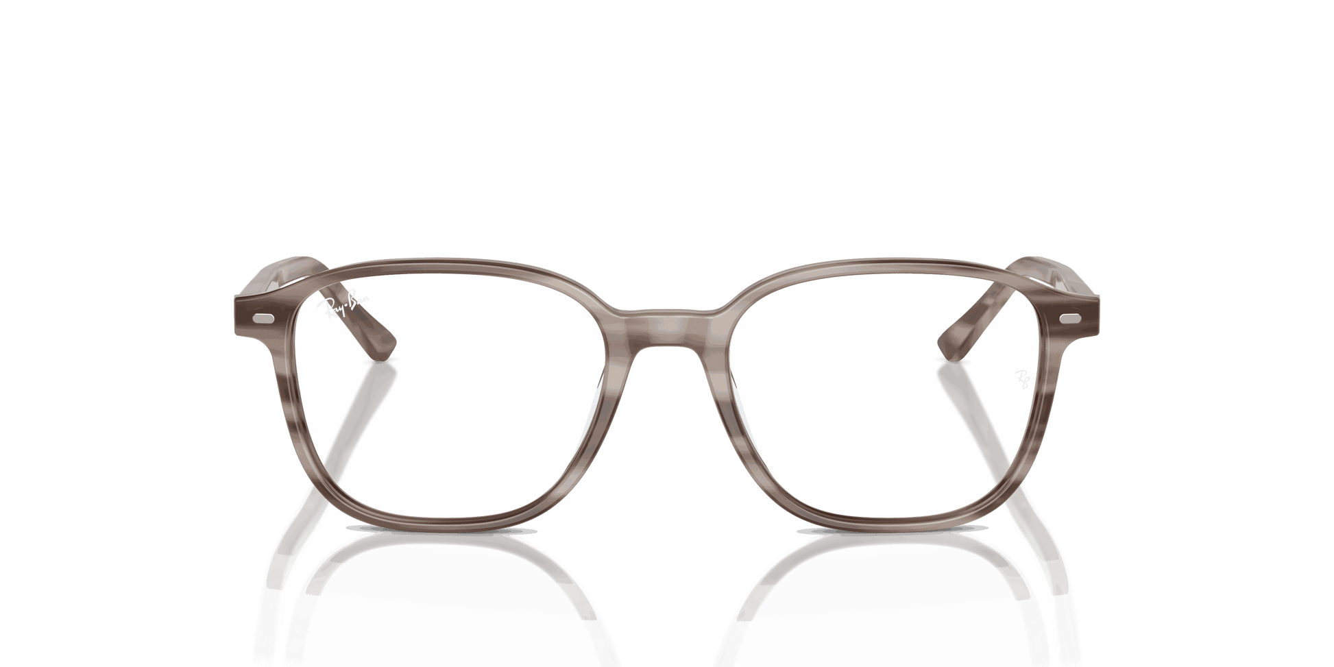[Clear Lenses, Polished Striped Grey Frame]