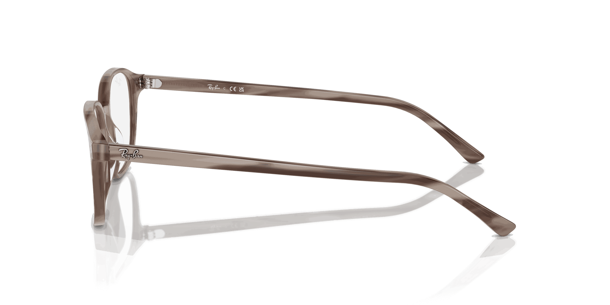 [Clear Lenses, Polished Striped Grey Frame]