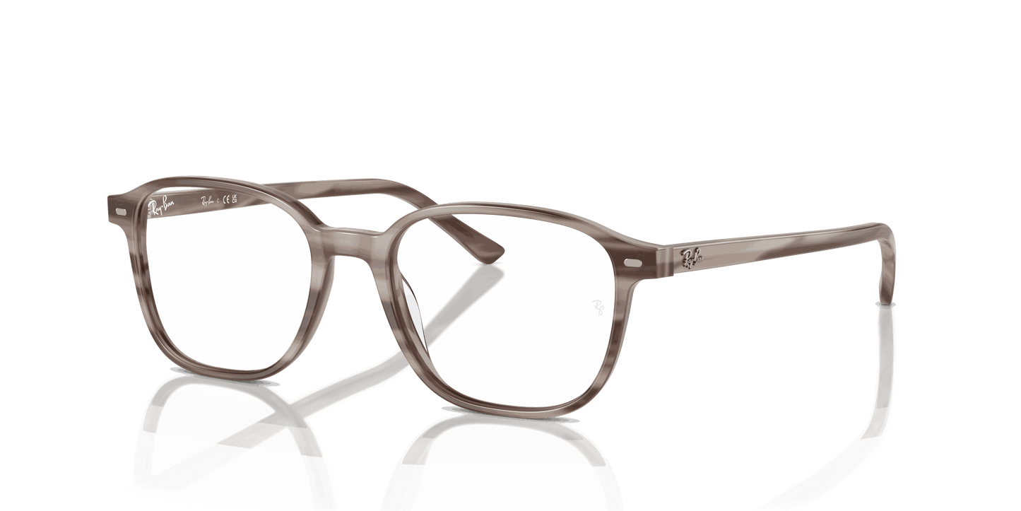 [Clear Lenses, Polished Striped Grey Frame]