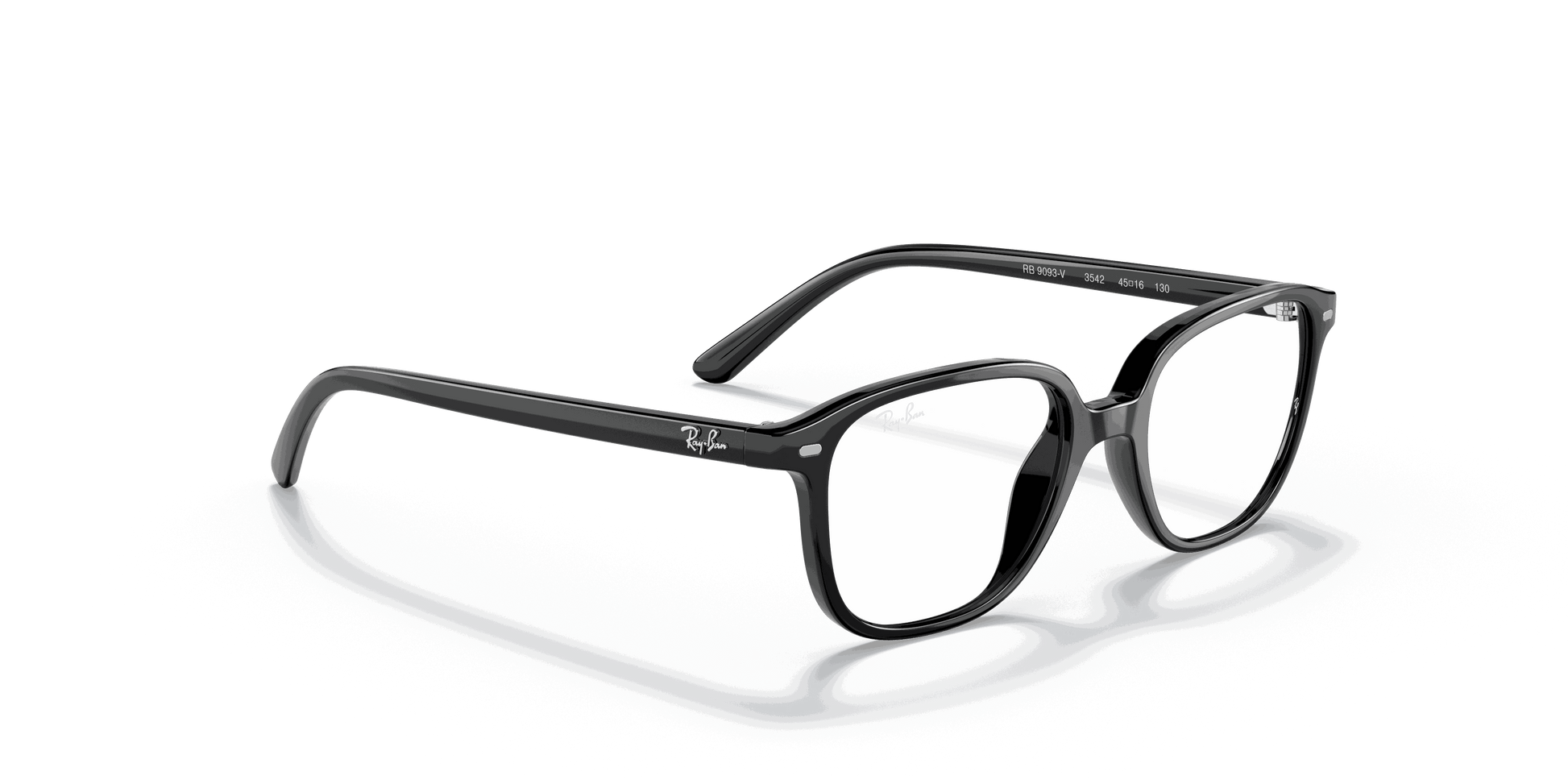 [Clear Lenses, Polished Black Frame]