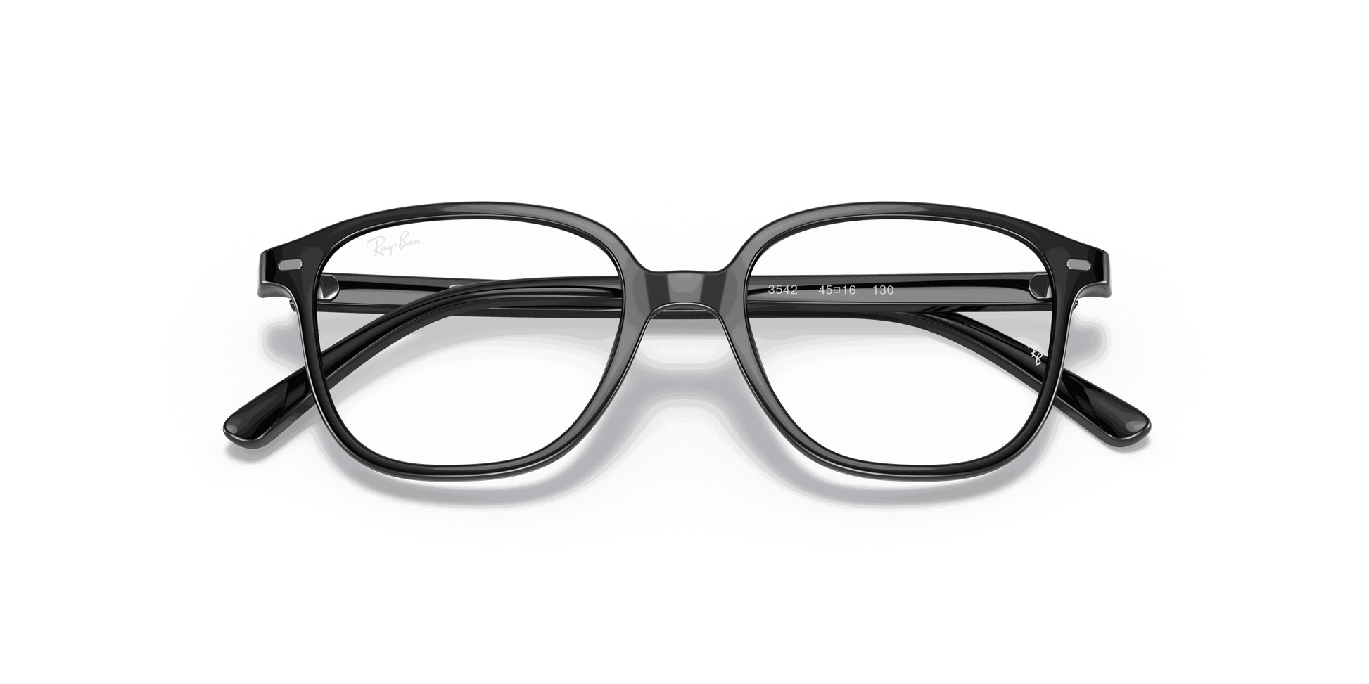 [Clear Lenses, Polished Black Frame]