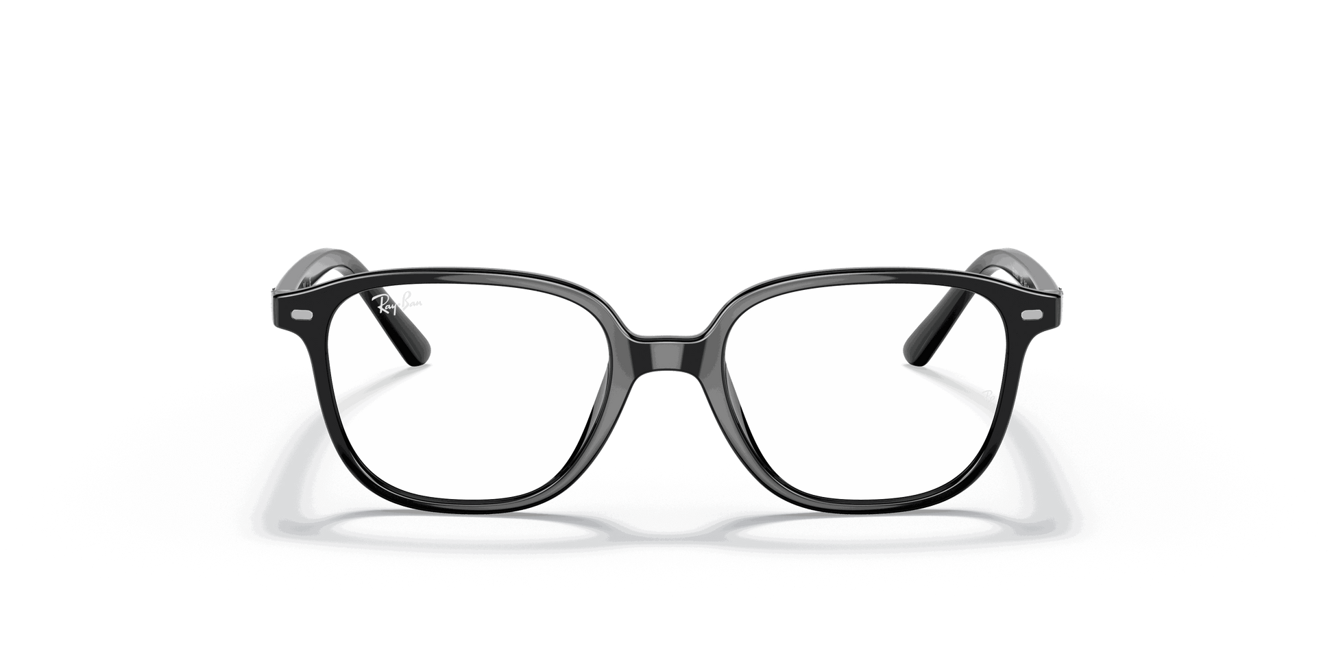 [Clear Lenses, Polished Black Frame]