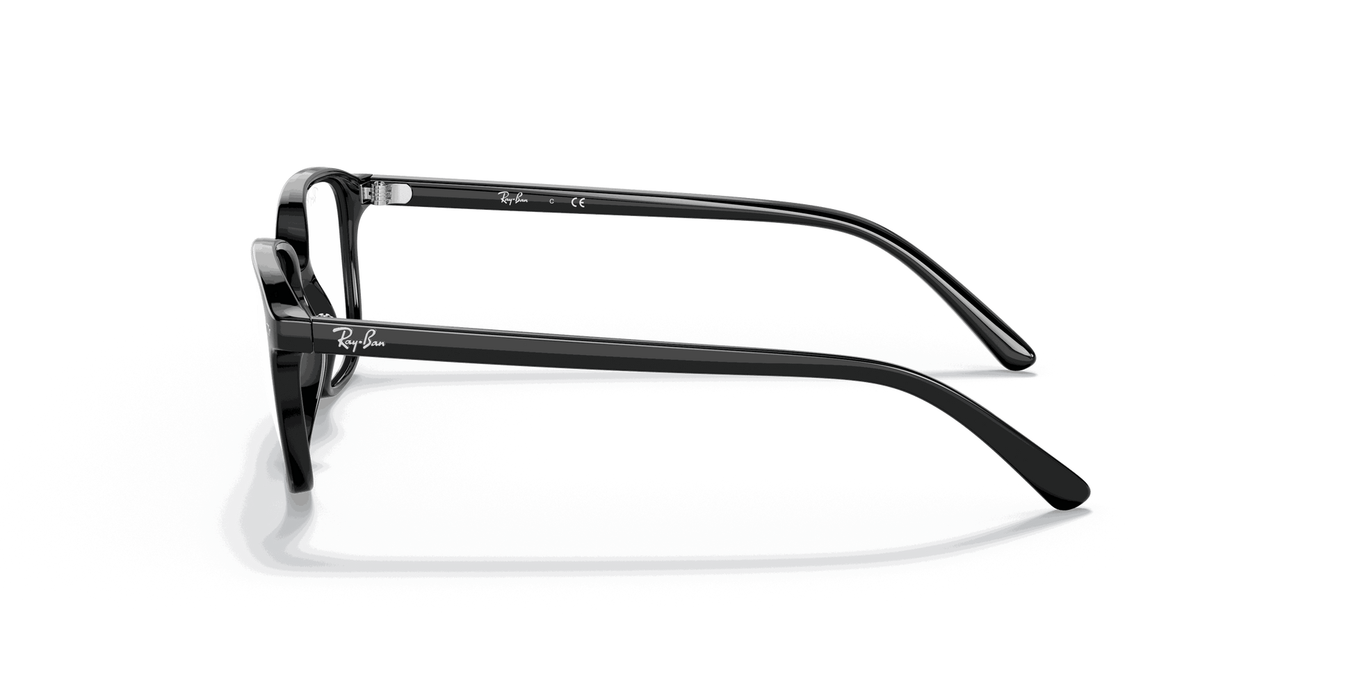 [Clear Lenses, Polished Black Frame]