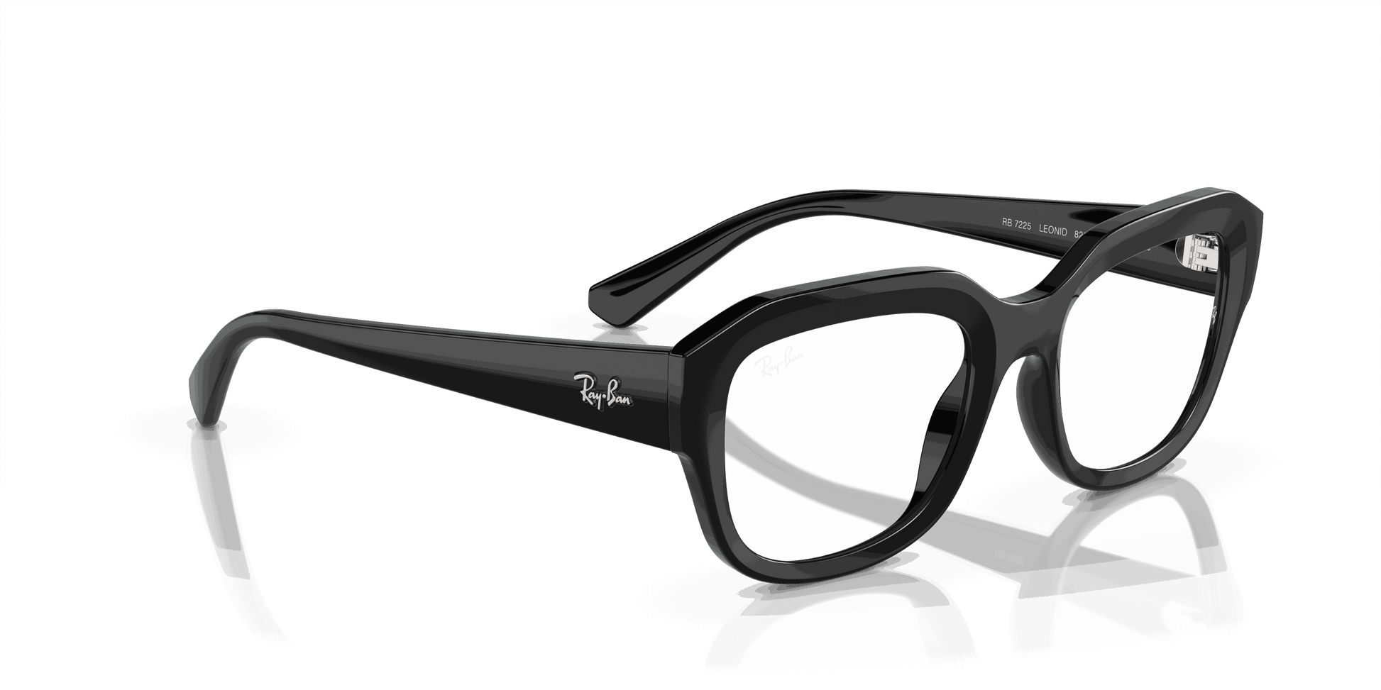 [Clear Lenses, Polished Black Frame]