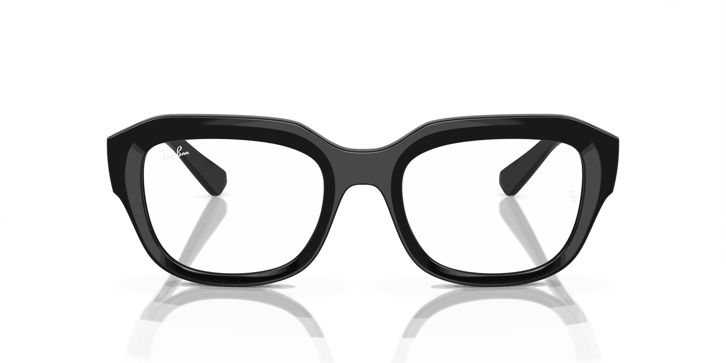 [Clear Lenses, Polished Black Frame]