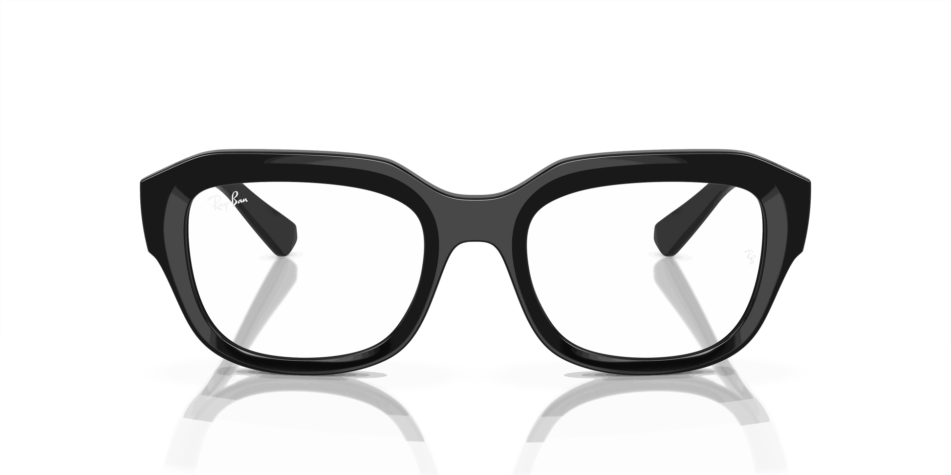 [Clear Lenses, Polished Black Frame]
