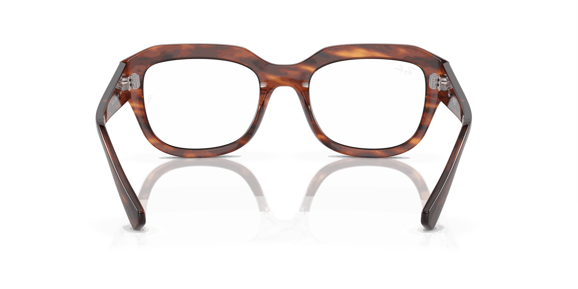 [Demo Lens Lenses, Polished Striped Havana Frame]
