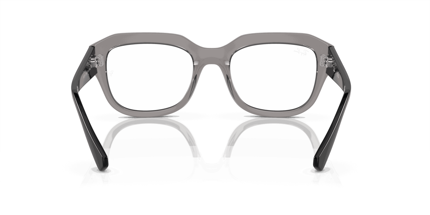 [Demo Lens Lenses, Polished Transparent Grey Frame]