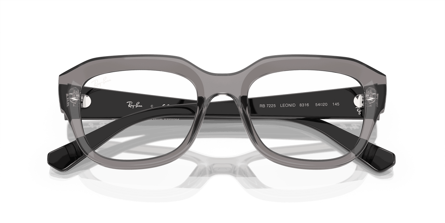 [Demo Lens Lenses, Polished Transparent Grey Frame]