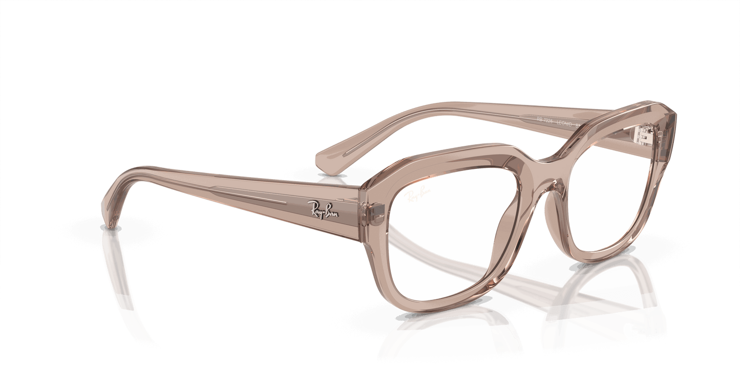 [Clear Lenses, Polished Transparent Light Brown Frame]