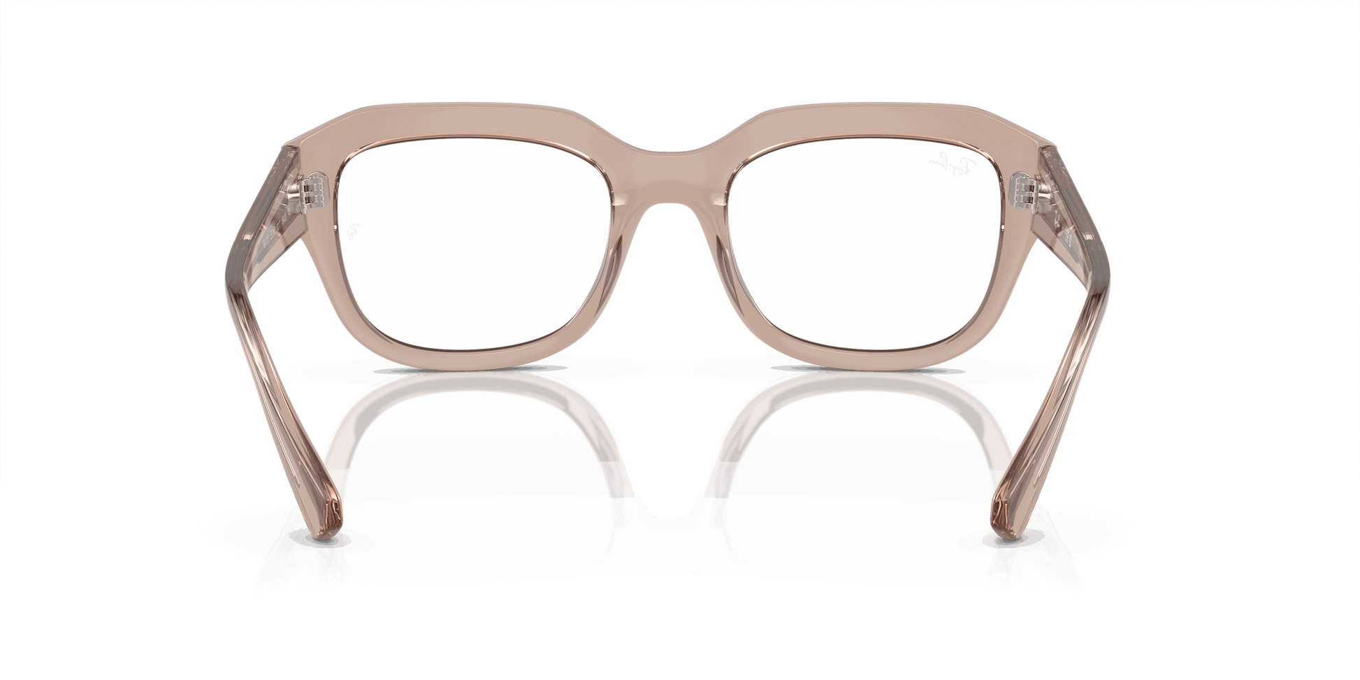 [Clear Lenses, Polished Transparent Light Brown Frame]