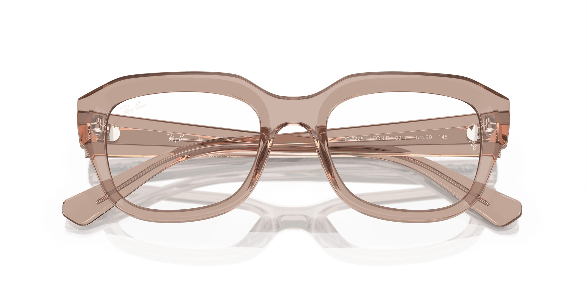 [Clear Lenses, Polished Transparent Light Brown Frame]