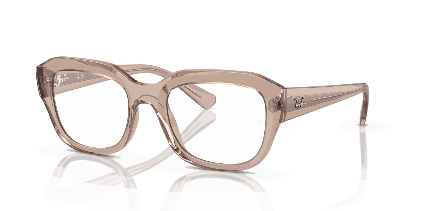 [Clear Lenses, Polished Transparent Light Brown Frame]