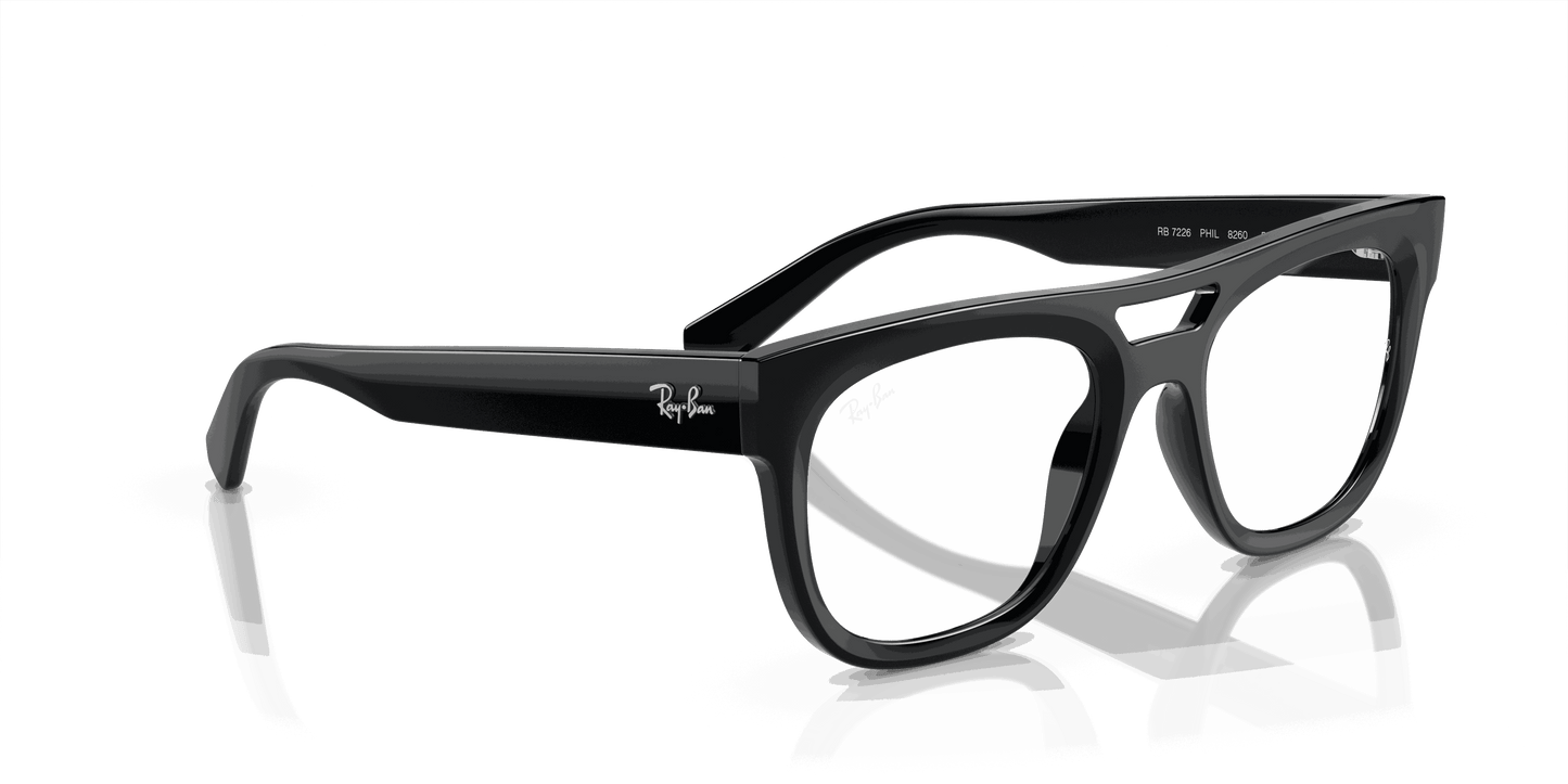 [Clear Lenses, Polished Black Frame]