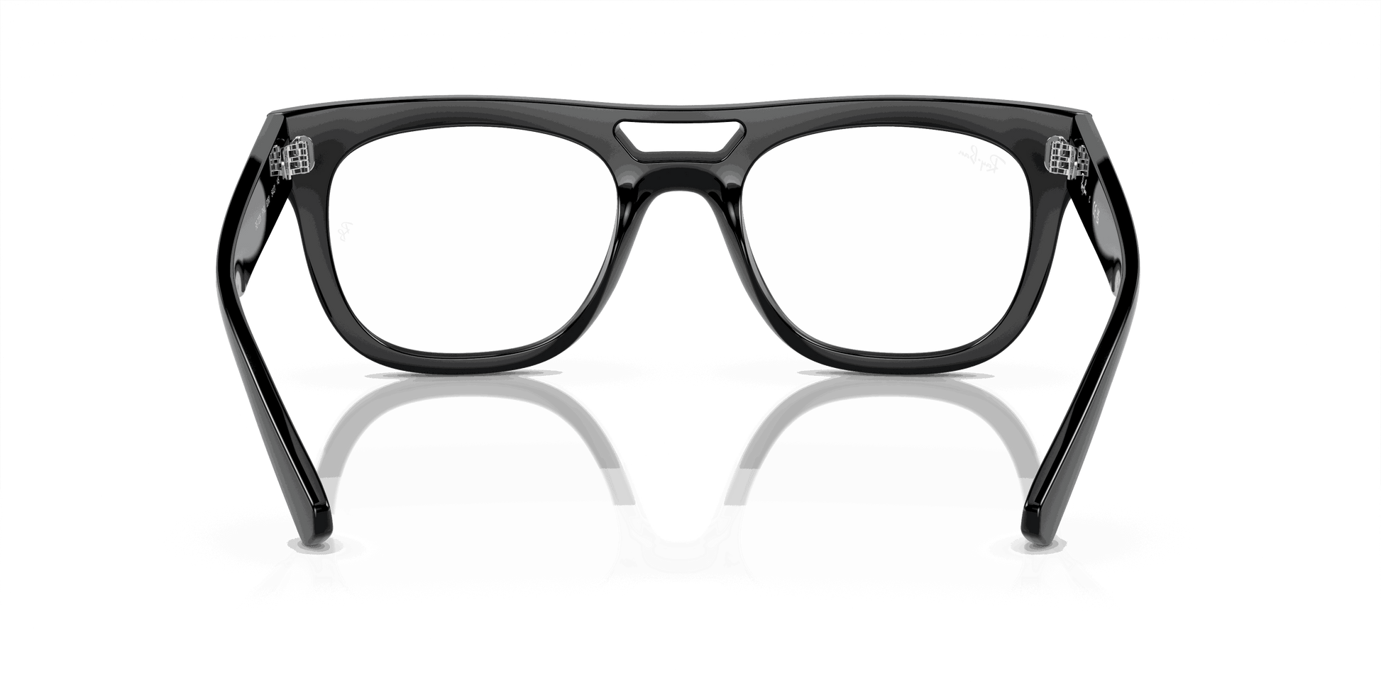 [Clear Lenses, Polished Black Frame]