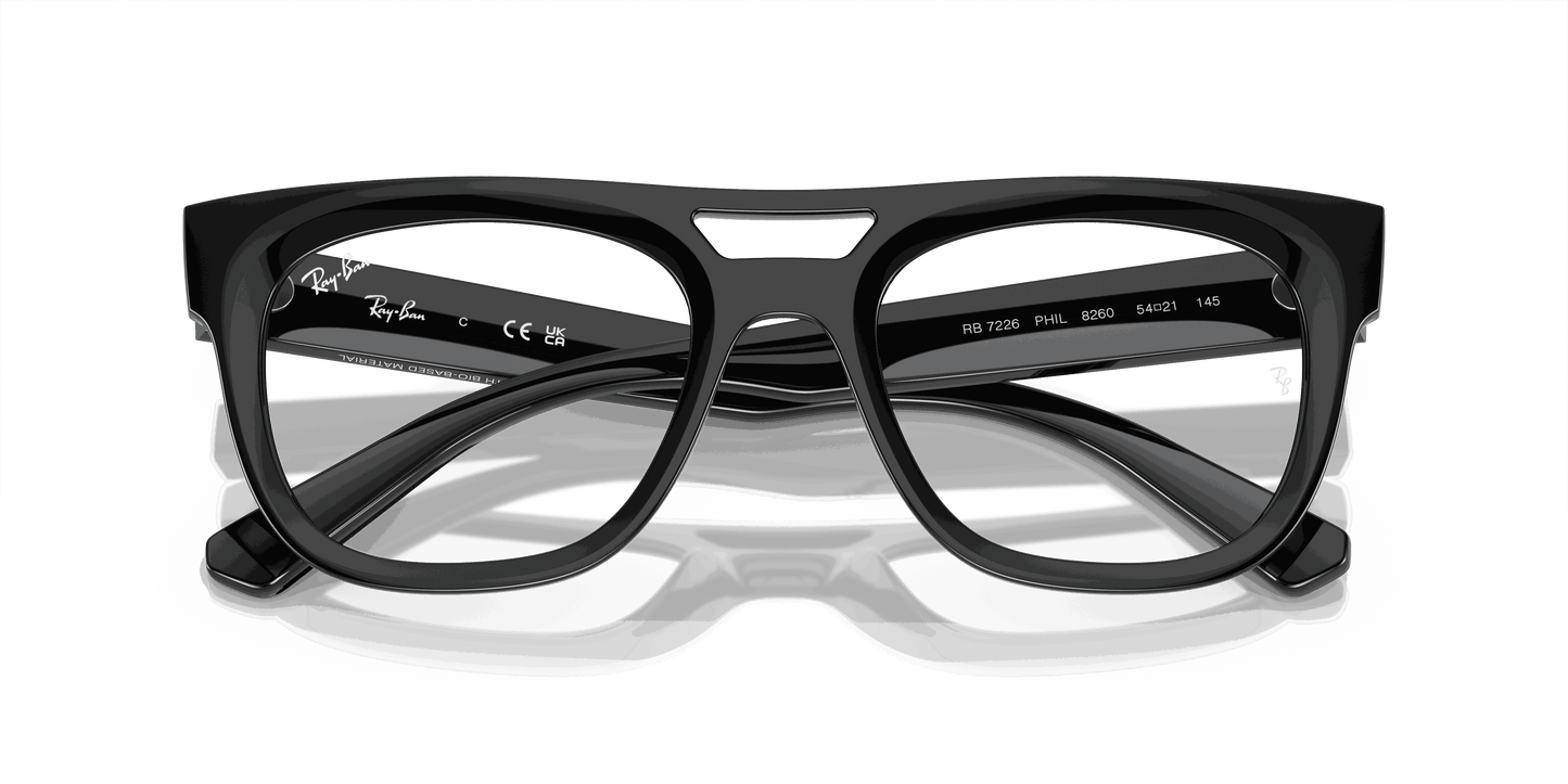 [Clear Lenses, Polished Black Frame]