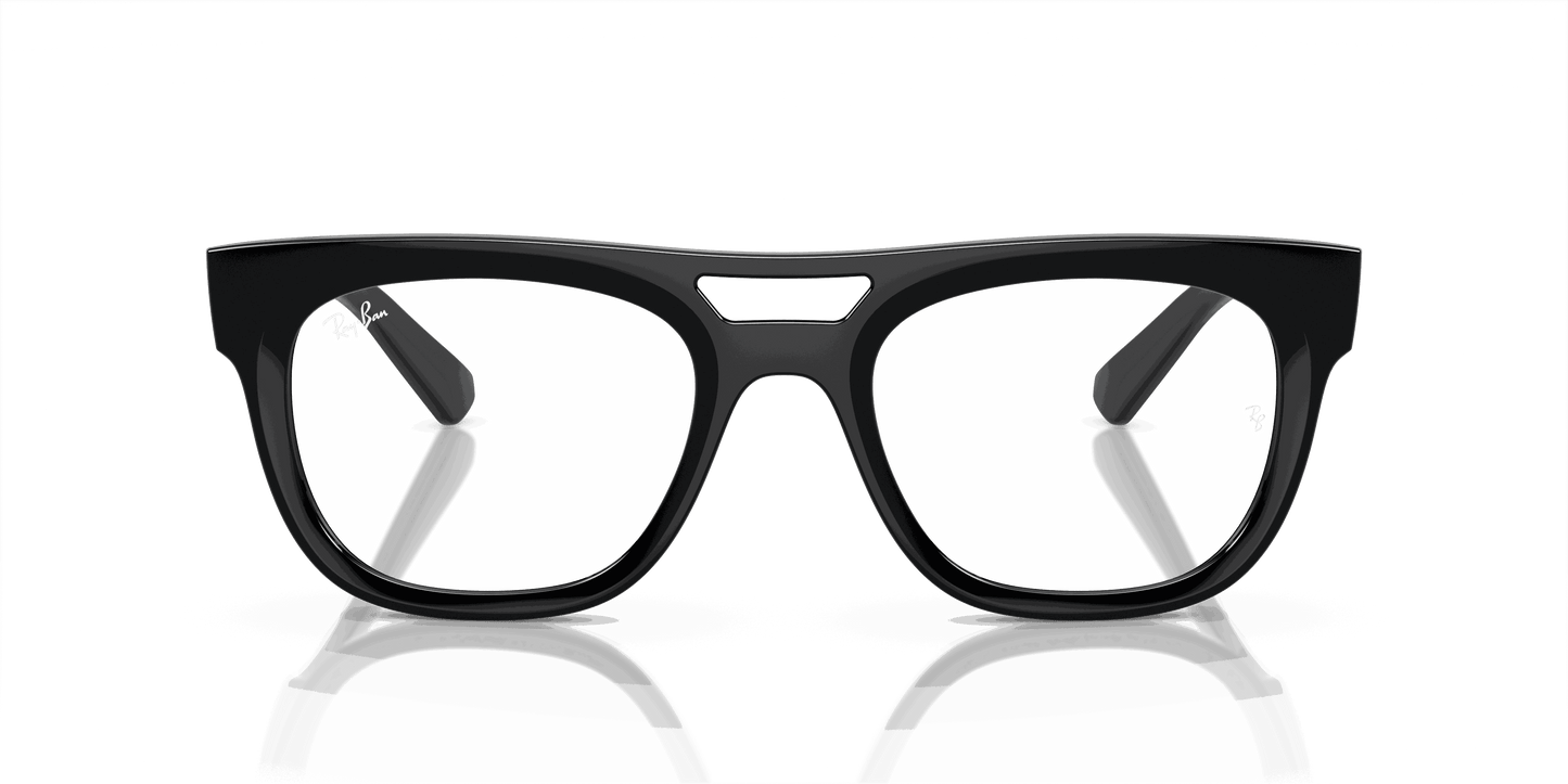 [Clear Lenses, Polished Black Frame]