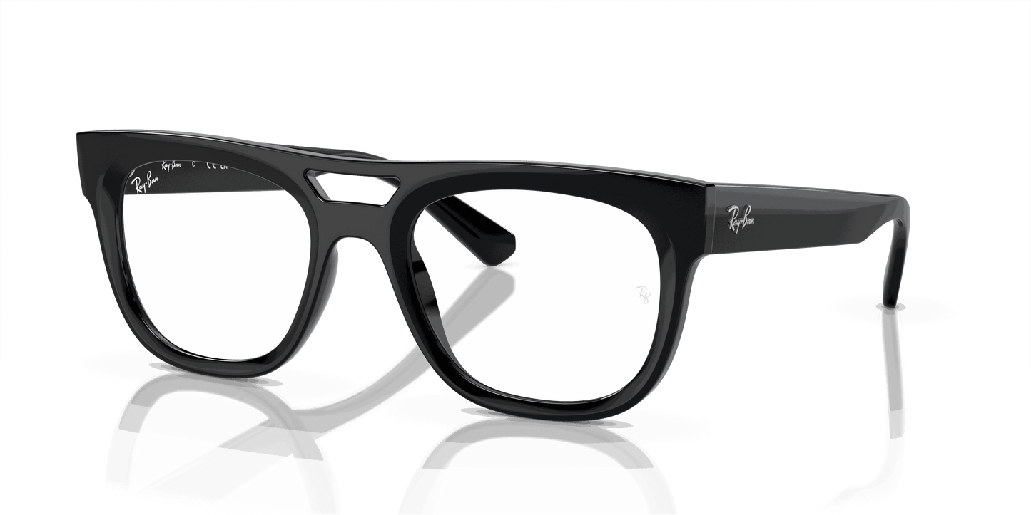 [Clear Lenses, Polished Black Frame]