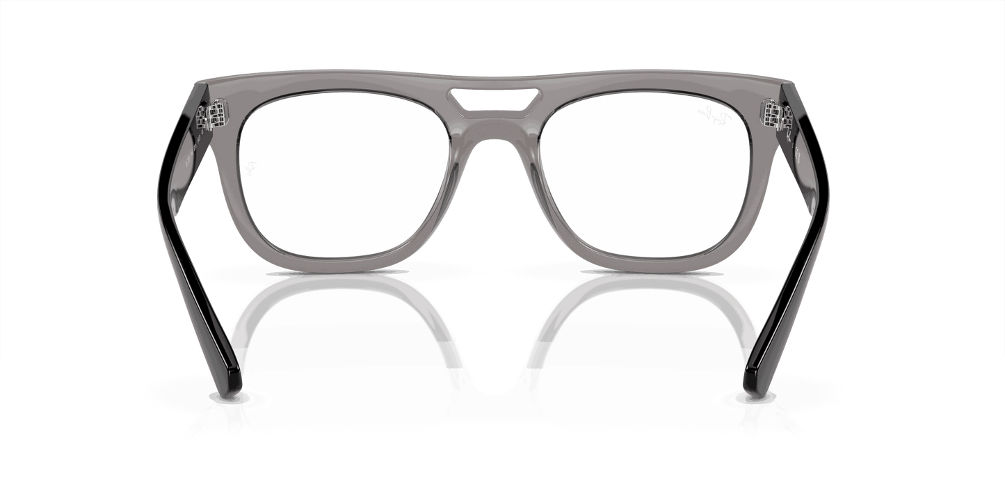 [Demo Lens Lenses, Polished Transparent Grey Frame]