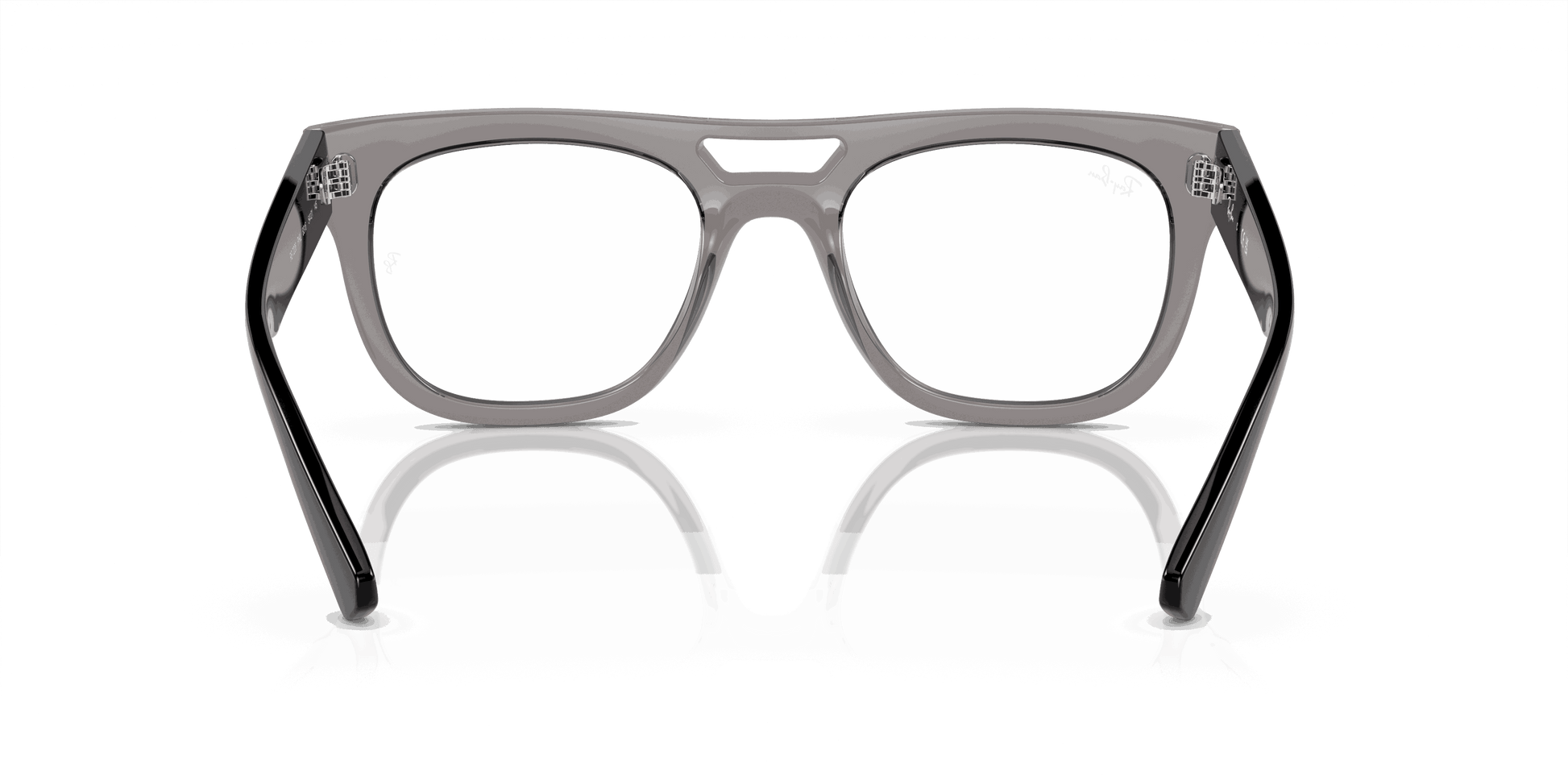 [Demo Lens Lenses, Polished Transparent Grey Frame]