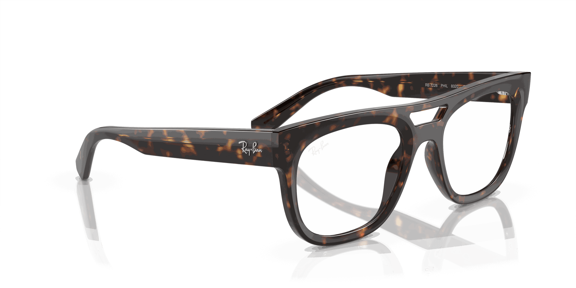 [Clear Lenses, Polished Havana Frame]