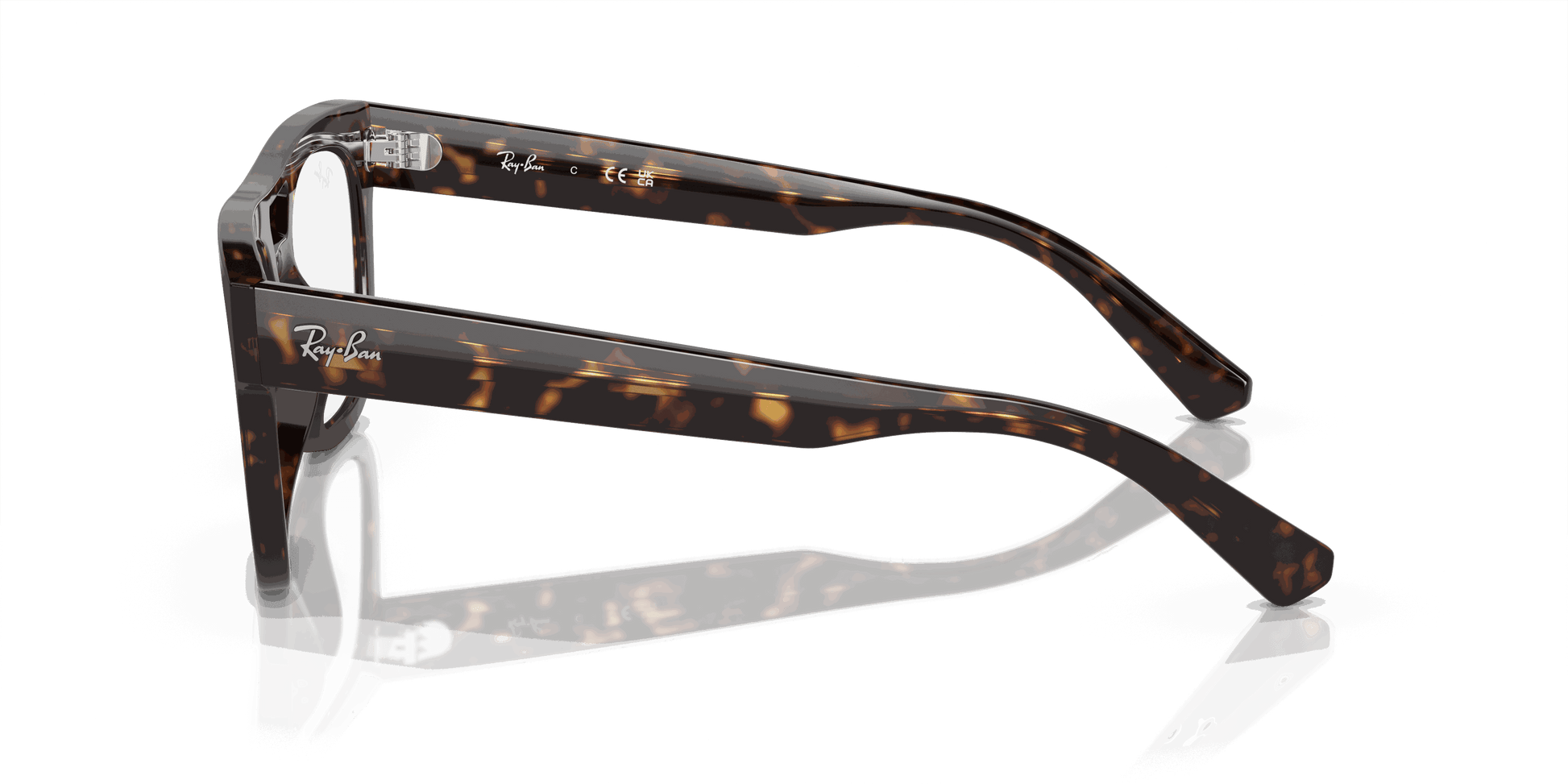 [Clear Lenses, Polished Havana Frame]