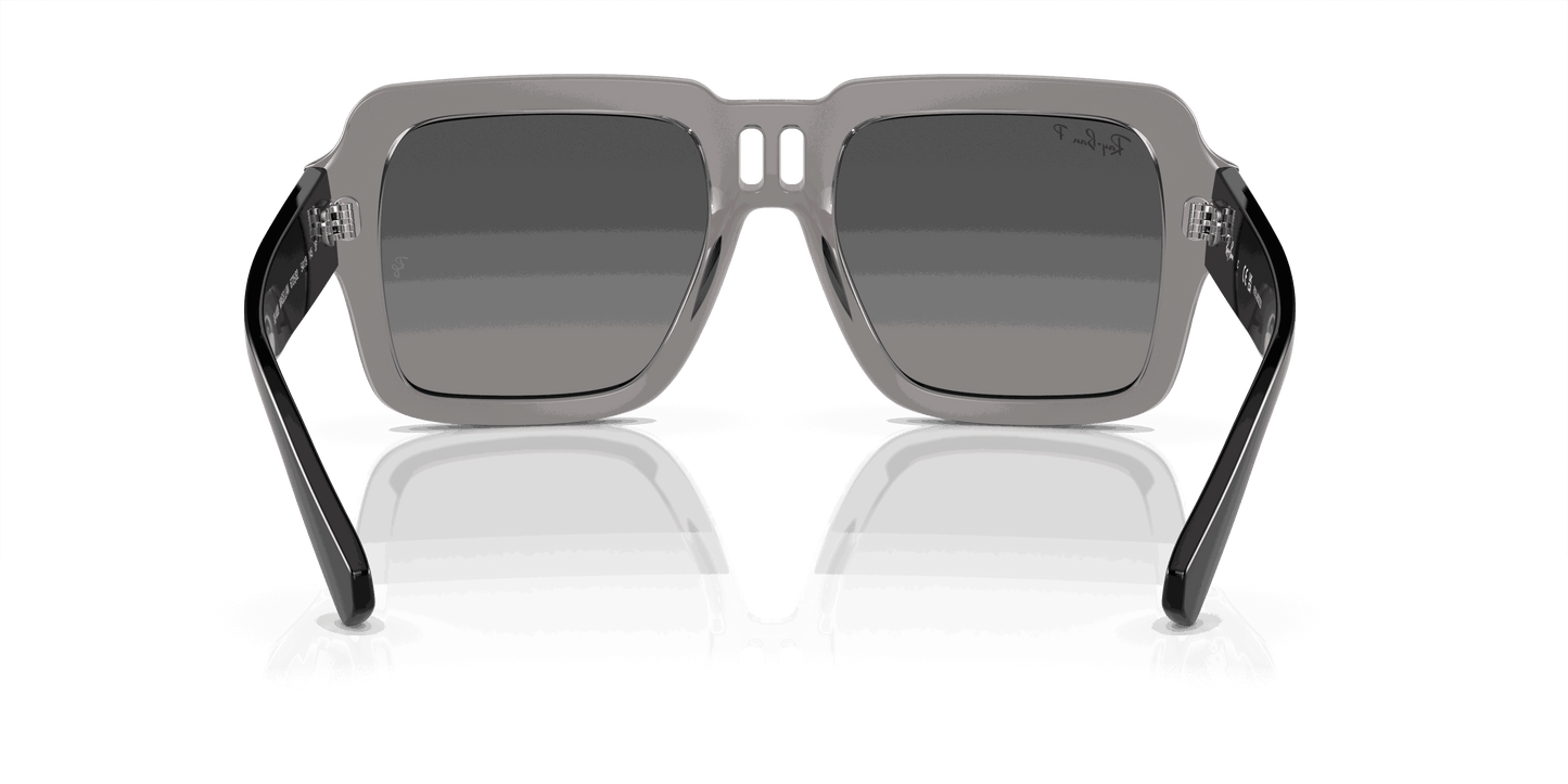 [Silver/Grey Lenses, Polished Transparent Grey Frame]